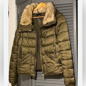 Zara water resistant puffer with hat